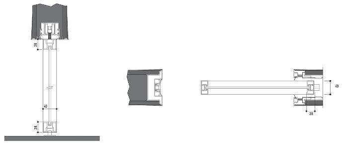 Pocket door ETTA flush wall configurations