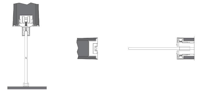 Pocket door MAIA flush wall configurations